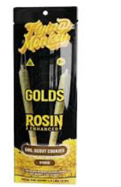 Flying Monkey Golds Rosin Enhanced Pre-Rolls | (2ct) 3.3g | Girl Scout Cookies